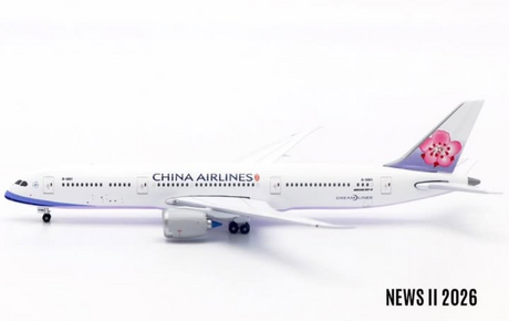 White and blue Boeing 787-9 Dreamliner die-cast model aircraft from Aether Models.