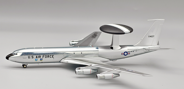 Die-cast metal Boeing EC-137D Sentry AEW&C model aircraft.