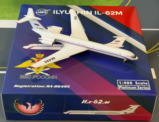 PH12105 | Phoenix 1:400 | Ilyushin Il‑62M  Russian Air Force RA-86495 | is due June 2026