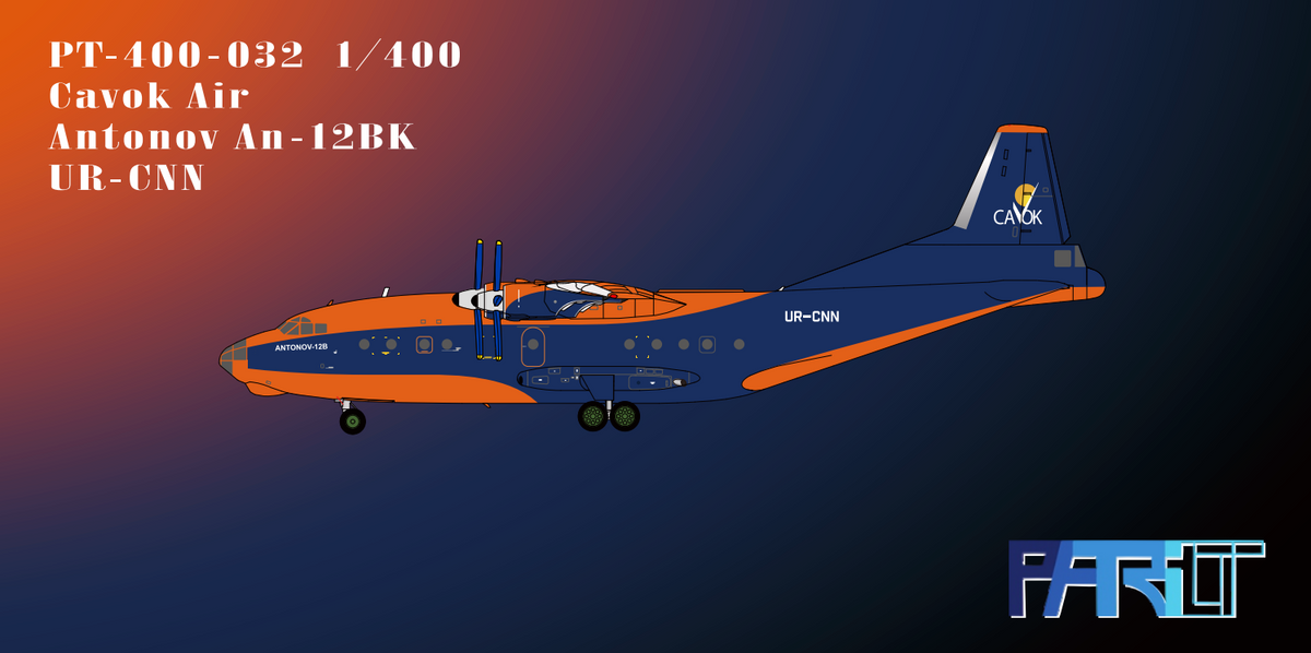 PT-400-032 | Patriot Models 1:400 | Antonov An-12BK Cavok Air UR-CNN | is due October 2026