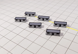 AG-PORTABLECABINS | Airport Accessories 1:400 | 6x Portable Cabins Temporary Operations Buildings Airport Model 1:400 Scale