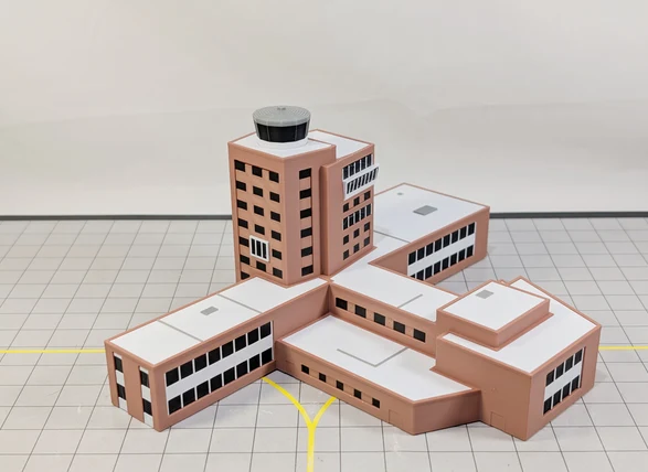 AG-LHROLDTOWER | Airport Accessories 1:400 | HEATHROW AIRPORT Old ATC Air Traffic Control Tower 1:400 Scale Building London