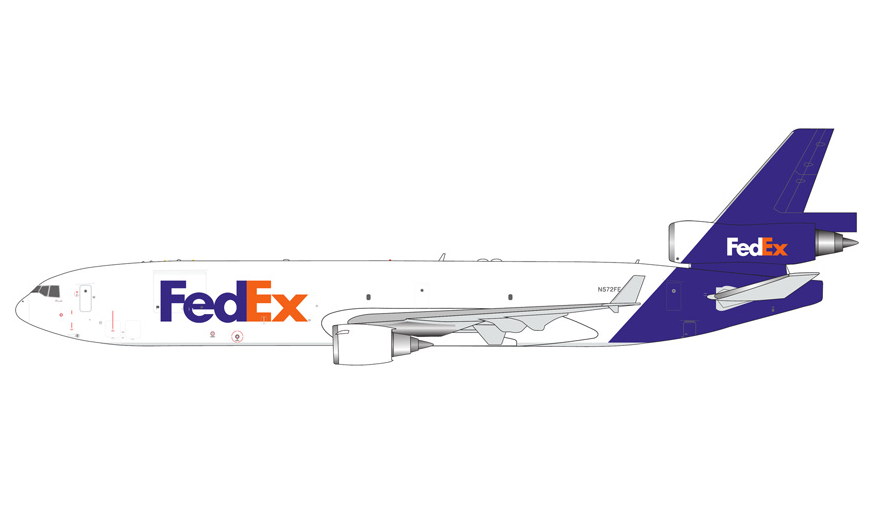 GJFDX2449 | GeminiJets 1:400 | McDonnell Douglas MD-11F FedEx Express N572FE | is due October 2026