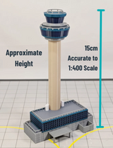 AG-STNTOWER | Airport Accessories 1:400 | LONDON STANSTED AIRPORT ATC Air Traffic Control Tower 1:400 Scale Building Model