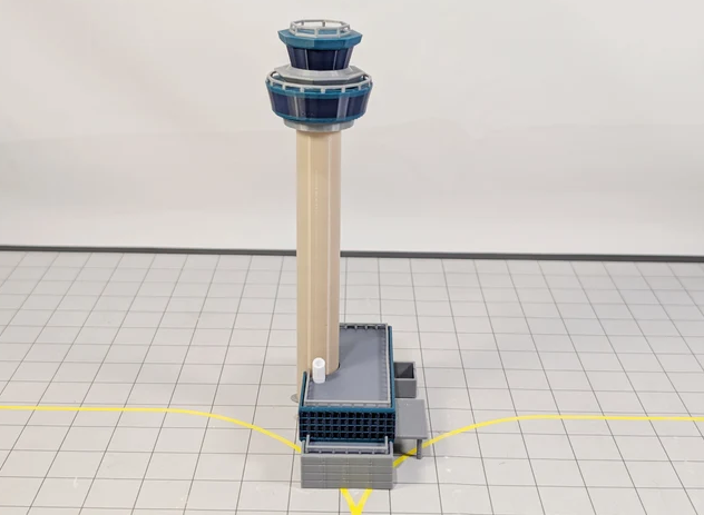 AG-STNTOWER | Airport Accessories 1:400 | LONDON STANSTED AIRPORT ATC Air Traffic Control Tower 1:400 Scale Building Model