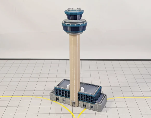 AG-STNTOWER | Airport Accessories 1:400 | LONDON STANSTED AIRPORT ATC Air Traffic Control Tower 1:400 Scale Building Model
