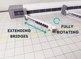 AG-REGIONALTERMINAL | Airport Accessories 1:400 | Regional Airport Terminal Building with Extending Bridges Model 1:400 Scale Diorama