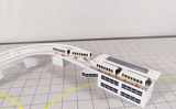 AG-APMSKYTRAIN | Airport Accessories 1:400 | Airport APM Automated People Mover Sky Train Model 1:400 Scale Airport Diorama