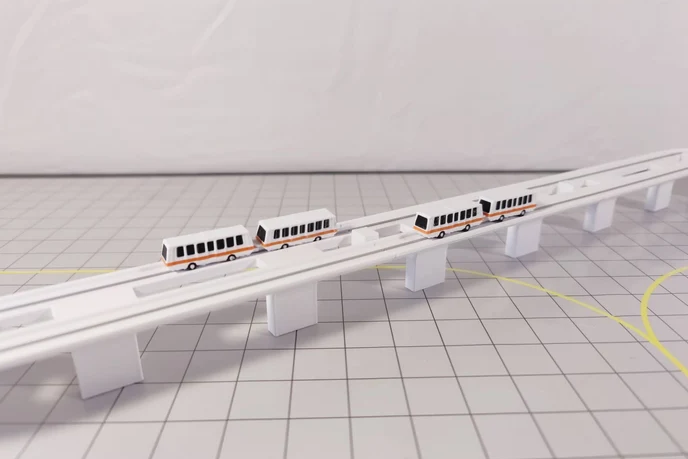 AG-APMSKYTRAIN | Airport Accessories 1:400 | Airport APM Automated People Mover Sky Train Model 1:400 Scale Airport Diorama
