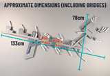 AG-LHRT3 | Airport Accessories 1:400 | LONDON HEATHROW Terminal 3 (T3) 1:400 Scale Building Model Diorama + Bridges