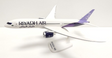PPC Models 1:200 scale Boeing 787-9 model airplane in Riyadh Air white livery.