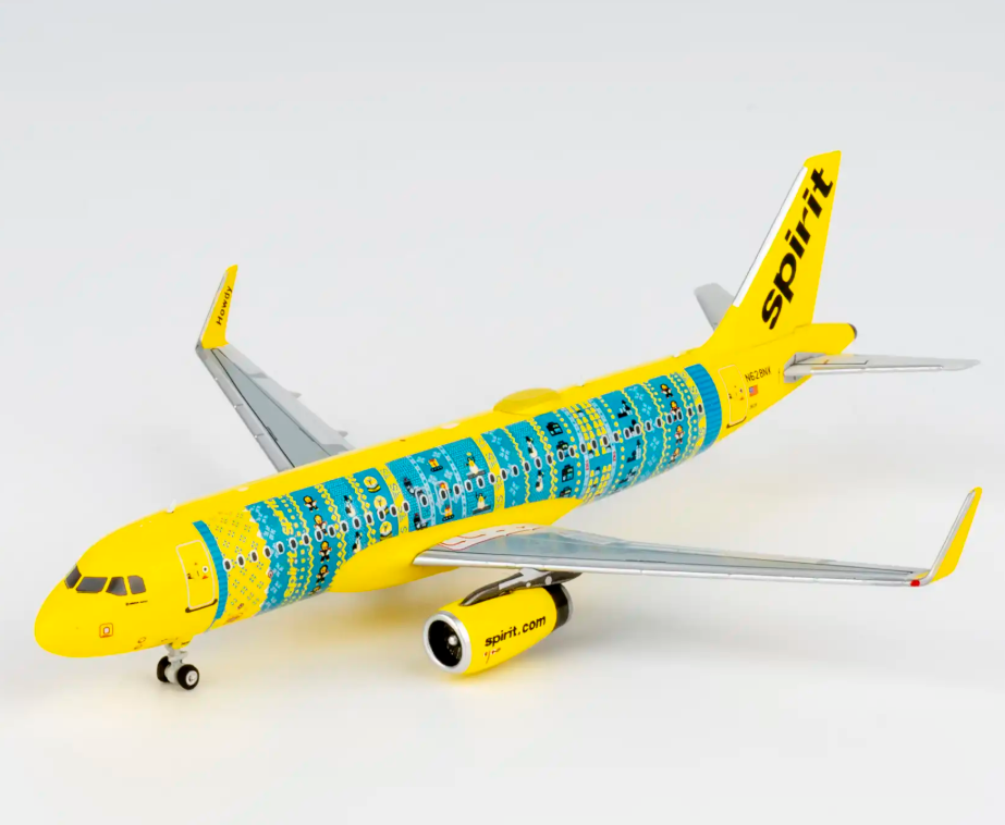 NG15073 | NG Models 1:400 | Airbus A320-200 Spirit Airlines N628NK (Winter Sweater Livery; Luxurious packaging) (with stand)
