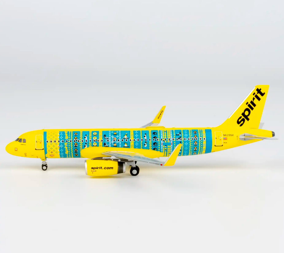 NG15073 | NG Models 1:400 | Airbus A320-200 Spirit Airlines N628NK (Winter Sweater Livery; Luxurious packaging) (with stand)