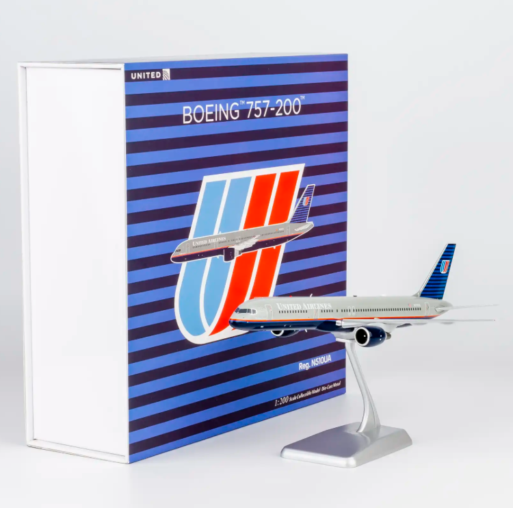NG42060 | NG Models 1:200 | Boeing 757-200 United Airlines (blue tulip livery; without winglets; with Oscars trophy decal behind flight deck(both sides)) (with stand)