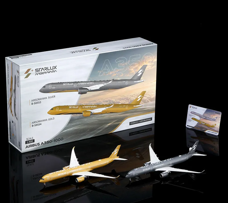 YY350K34 | YY Wings 1:400 | Airbus A350-1000 STARLUX Airlines B-58553 & B-58554 Set | is due December 2026