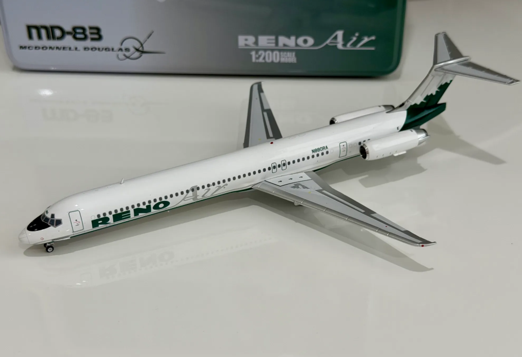JX024-2-001 | Jet-x 1:200 | McDonnell Douglas MD-83 Reno Air N880RA | is due December 2026