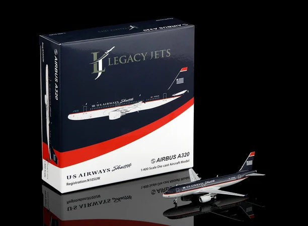 LJ11516-12 | Legacy Jets 1:400 | Airbus A320 US Airways (Shuttle) N105UW | is due December 2026