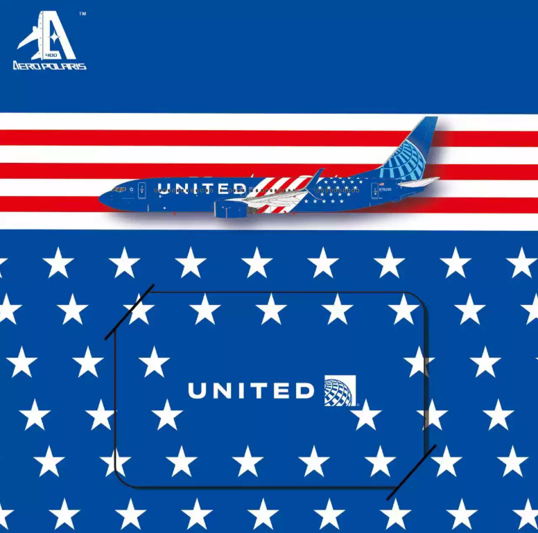 HA7380063 | Aero Polaris 1:400 | Boeing 737‑800 w/ Scimitar Winglets United Airlines N78285 'America250' | is due November 2026