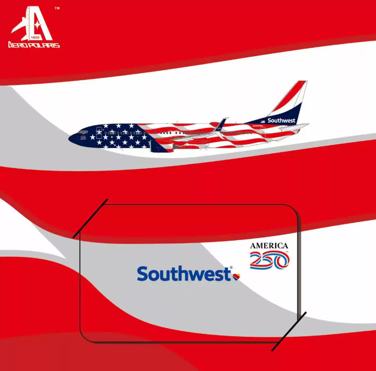 HA7380064 | Aero Polaris 1:400 | Boeing 737‑800 w/ Scimitar Winglets Southwest Airlines N500WR 'Freedom One' | is due November 2026