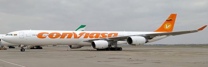 LH4303 | JC Wings 1:400 | Conviasa Airbus A340-600 Reg: YV3533 With Antenna