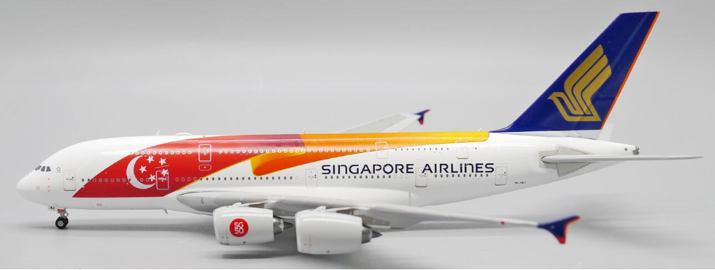 EW4388012 | JC Wings 1:400 | Airbus A380 Singapore Airlines 9V-SKJ With Antenna, 'SG50'