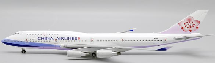 XX4977A | JC Wings 1:400 | Boeing 747-400 China Airlines B-18215 Flaps Down
