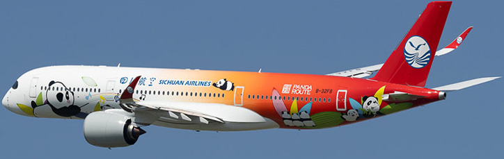 AV4205 | Aviation 400 1:400 | Airbus A350-941 Sichuan Airlines B-32F8 | is due July 2024