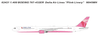 PM62421 | Panda Models 1:400 | Boeing 767-424ER Delta Air Lines (pink livery) N845MH