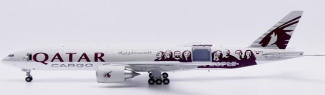 XX20461C | JC Wings 1:200 | Boeing 777F Qatar Airways Cargo Moved by People Interactive Series A7-BFG | is due February 2025