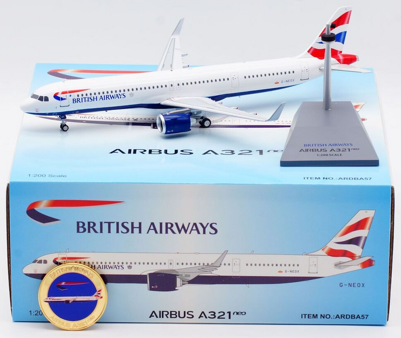 ARDBA57 | ARD Models 1:200 | Airbus A321neo British Airways G-NEOX (with stand)