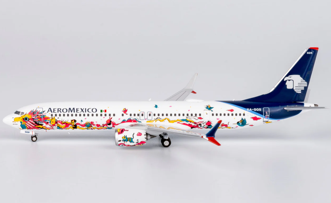NG89014 | NG Models 1:400 | Aeromexico 737 MAX 9 XA-GQS (Mexico City Kukulcán Special Livery)