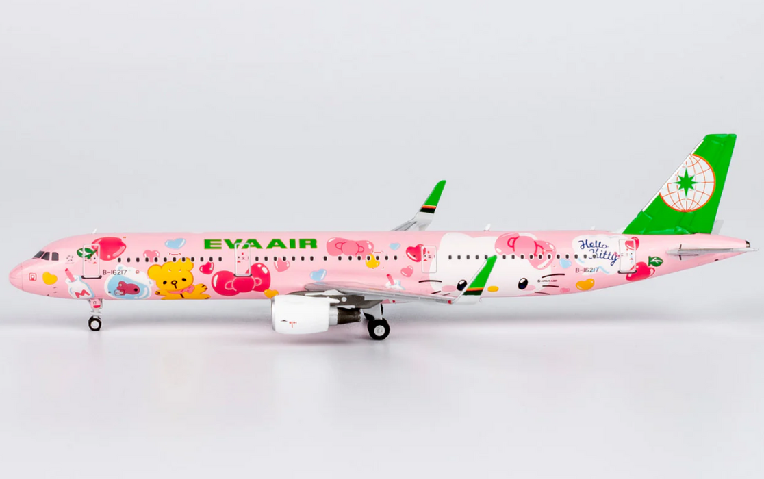 NG13123 | NG Models 1:400 | Airbus A321-200/w Eva Airways  B-16217 HELLO KITTY Pinky Jet - Sanrio