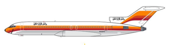 400026 | V1:400 Models | Boeing 727-200 PSA N535PS Orange | is due October 2026