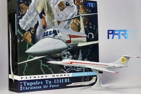 Patriot Models 1:200 scale Tupolev Tu134UBL Ukrainian Air Force die-cast aircraft model.