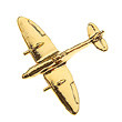 CL285 | Clivedon Collection Pin Badges | Supermarine Spitfire 22ct Gold plated pin badge