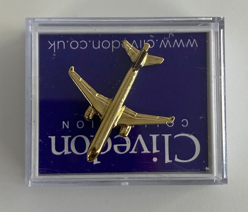 CL002 | Clivedon Collection Pin Badges | Airbus A320 22ct Gold plated pin badge