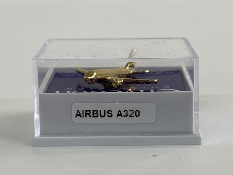 CL002 | Clivedon Collection Pin Badges | Airbus A320 22ct Gold plated pin badge