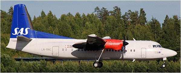 XX2052 | JC Wings 1:200 | Fokker F50 SAS Scandinavian LN-RNC (with stand) **PRE-OWNED**