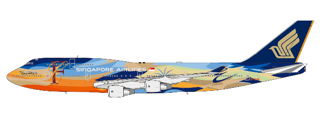 XX40213 | JC Wings 1:400 | Boeing 747-400 Singapore Airlines 9V-SPK, 'Tropical' | is due March 2025