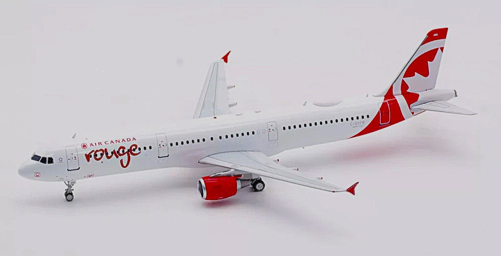 B-321-GYFM | Blue Box 1:200 | A321-211 Air Canada Rouge C-GYFM (with stand)