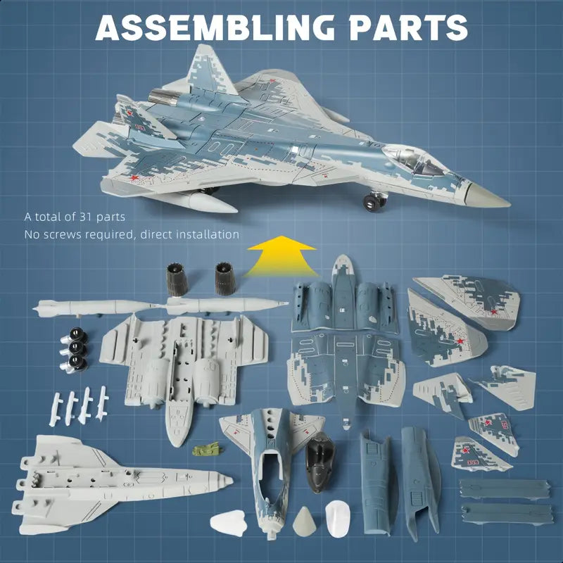 WIBU0011 | Unbranded | Su-57s Jet Building Blocks