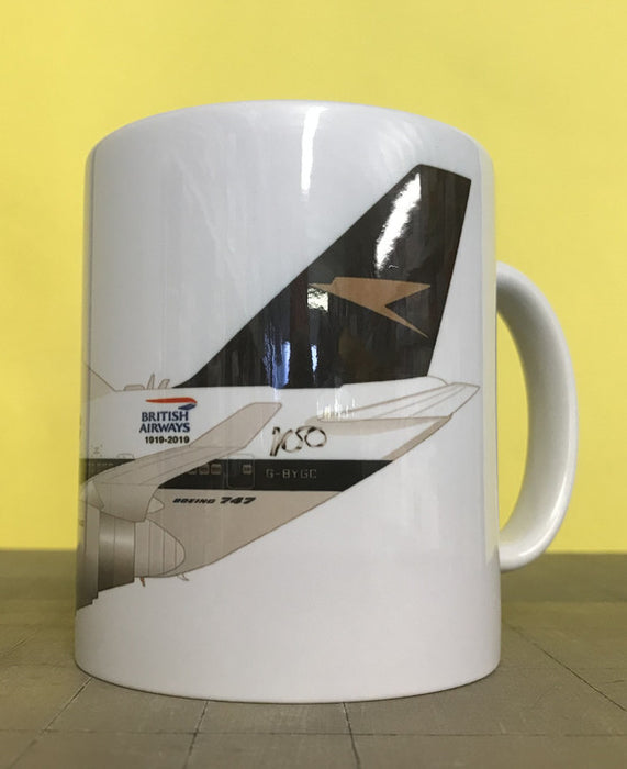 BAMUGBOAC | Gifts Mugs | Coffee Mug - Boeing 747-400 BA BOAC Characature