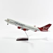 DMV747 | Desktop Models 1:160 | Boeing 747 Virgin Atlantic (LED Light up)