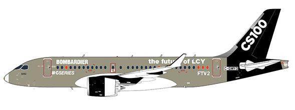 LH2161 | JC Wings 1:200 | Bombardier CS100 House Colours C-GWYD, 'LCY Future' (with stand)