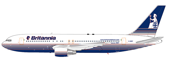 XX2646 | JC Wings 1:200 | Boeing 767-200ER Britannia G-BRIF (with stand)