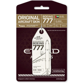 AVTAGA6LRB | Aircraft Skin Tags | Original Aircraft Skin - Boeing 777-200 Etihad A6-LRB