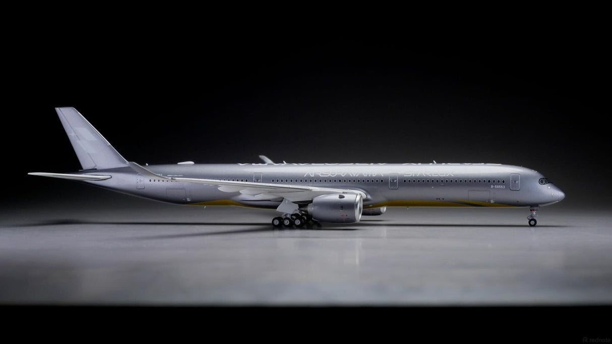 NG57045 | NG Models 1:400 | Airbus A350‑1000 Starlux Airlines B-58553 Airsorayama Silver Luxurious packaging) (with stand)