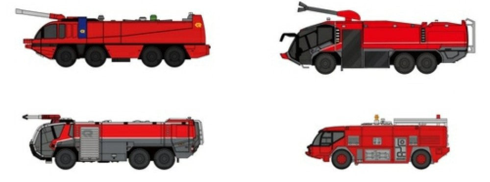 FWDP-FT-4008 | Misc 1:400 | Airport Fire Truck Set (make: Fantasy Wings)