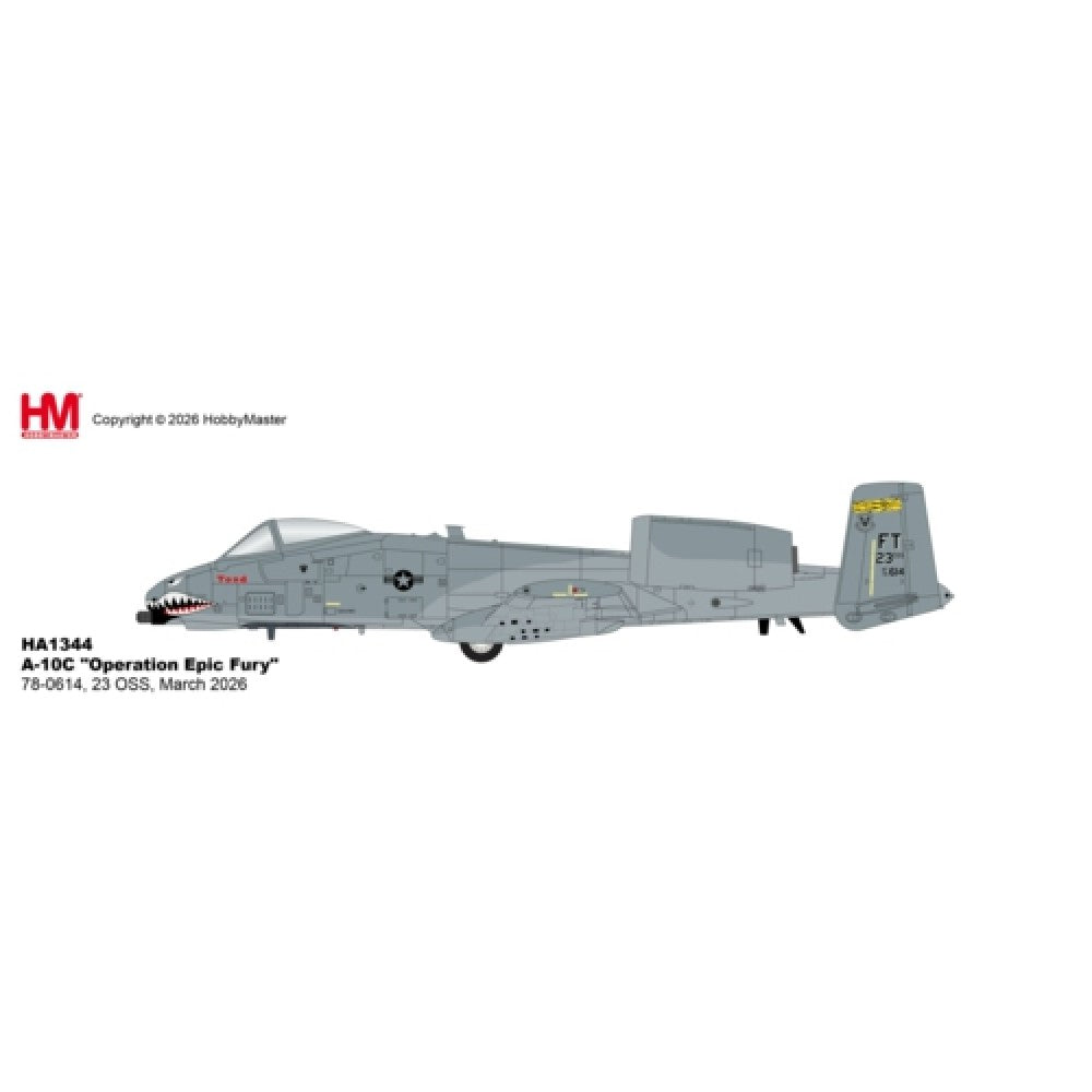 HA1344 | Hobby Master Military (1/72) | A-10C "Operation Epic Fury" 78-0614, 23 OSS, March 2026