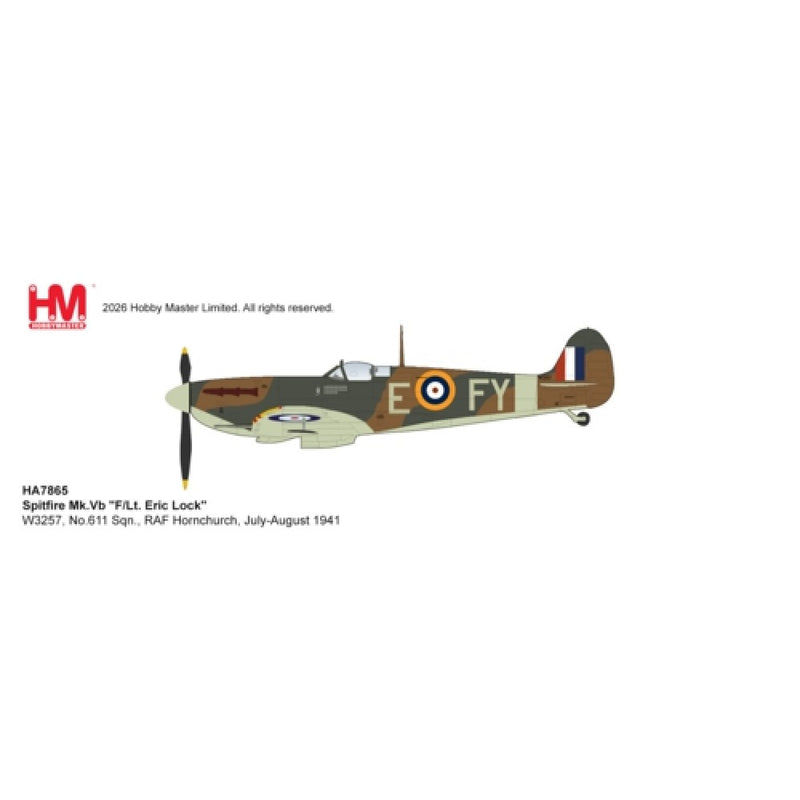 HA7865 | Hobby Master Military (1/48) | Spitfire Mk.Vb "F/Lt. Eric Lock" W3257, No.611 Sqn., RAF Hornchurch, July-August 1941